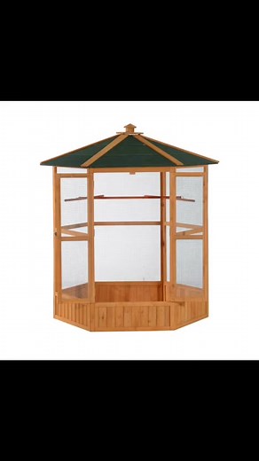 The ultimate outdoor bird sanctuary is here!  Large, hexagonal aviary with a protective roof, ready for your colorful companions. Safe, spacious, and stunning in your garden. #BirdCage #GardenDecor #petparadiseresort | The Paws Point | Facebook