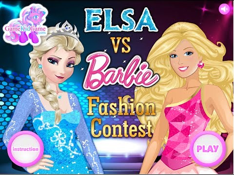 [Dress up games] Elsa vs Barbie - Game For Kids