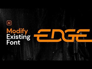 Adobe illustrator Tutorial - Editing Letters / Modifying Font