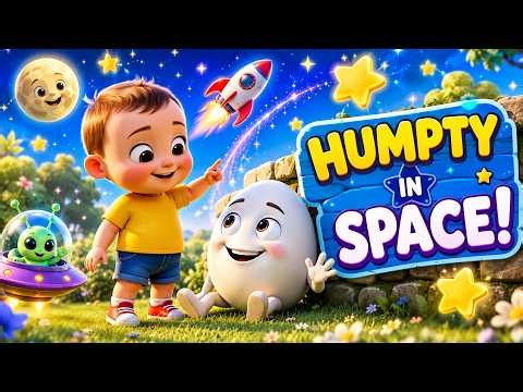 Humpty Dumpty Space Adventure 🚀 | Moon & Alien Song for Kids | Nursery Rhymes