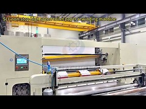 Non Stop Automatic High Speed Toilet Tissue Paper Rewinding Machine Tissue Roll Paper Making Machine