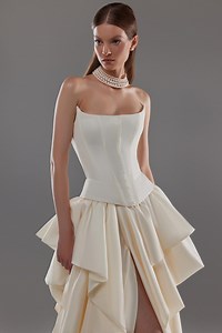 Ivory Strapless Corset Top Sonara: Elegant Boned Bridal Separates - Etsy