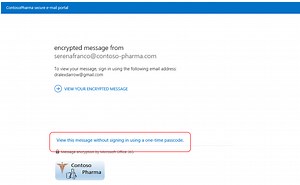 One-Time Passcode for Office 365 Message Encryption