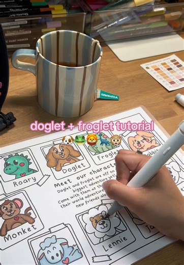 Doglet and Froglet Coloring Character Tutorial