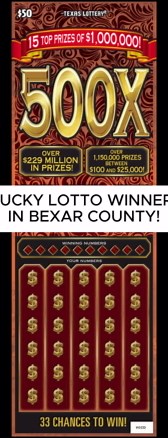 Winning scratch off ticket sold in Bexar County