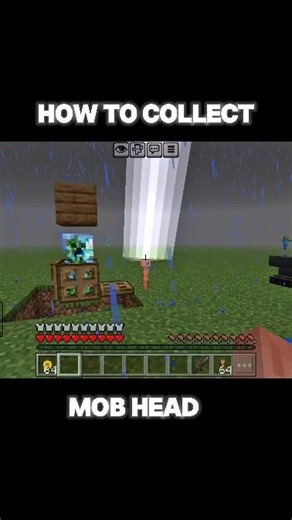 Minecraft easiest zombie head collect #minecraft #shorts