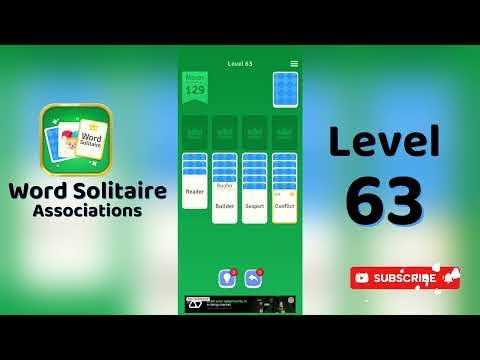 Word Solitaire Level 63 Answer 🃏 | Solitaire Associations: Words