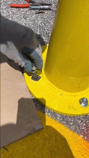 How to install bollards on top of asphalt