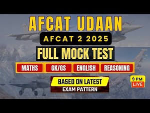 AFCAT 2025 Full Mock Test | Maths GK English & Reasoning #afcat2025 #afcatpreparation