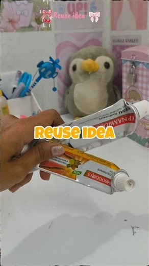 colgate tube reuse idea♻️🍒#reuse #reusecraftideas #shortsfeed #shorts #ytshorts