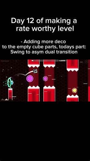 Day 12 of making a rate worthy level in Geometry Dash #geometrydash #gdlevels #gd