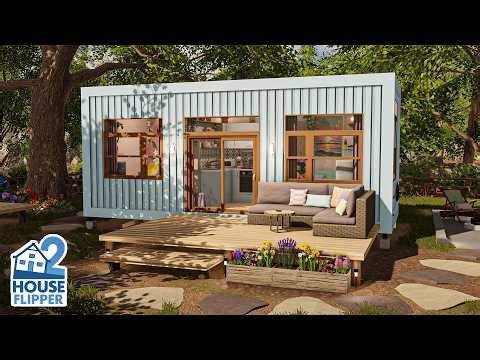 Spring Theme Container House 40x16 Blocks - House Flipper 2 Sandbox Mode