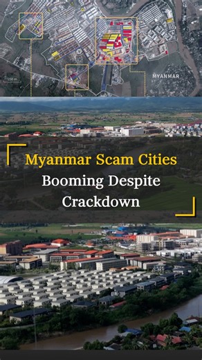 Myanmar Scam Cities Booming Despite Crackdown Despite high-profile raids, scam compounds on the Myanmar-Thai border are booming again—and now running on Starlink. #Myanmar #Scam #KKPark #military #China #Thai #border #Myawaddy #Starlink #satellite #drone #construction #compound | The Irrawaddy - English Edition