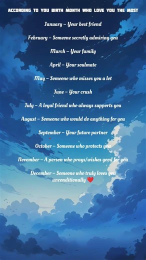 According to your birth month who loves you the most #dj #song #remix #fun