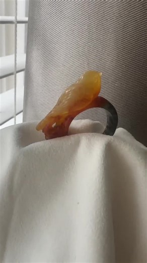 Hand-carved Jade Bird Ring - Etsy