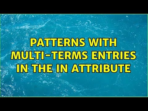 Patterns with multi-terms entries in the IN attribute