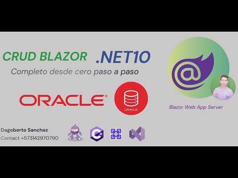 CRUD Completo con base de datos ORACLE y Blazor Web App Server .NET10