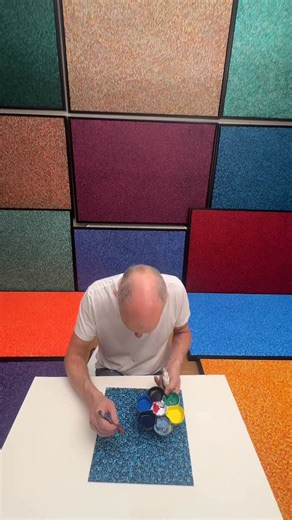 Noj Barker on Instagram: "Prussian blue monochromatic. 30cm x 30cm unframed. View on website. . . . #workinprogress #artstudio #contemporaryart #artprocess #studio"