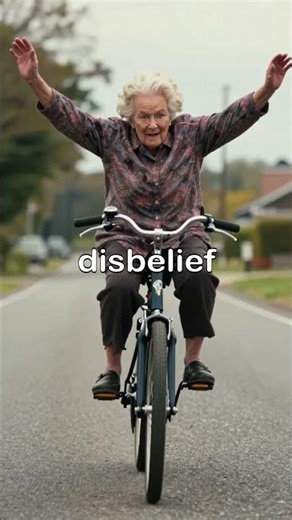 Funny moment of grandma riding her grandkid bicycle #funnyshorts #love
