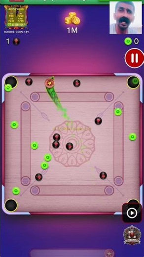 100 level complete 🎉 opponent autoplayer ! caram board disc pool game play 🥳