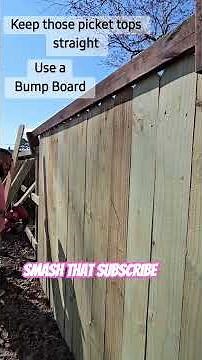 Picketing privacy fence with bump board #diy #fence #privacyfence #woodworking