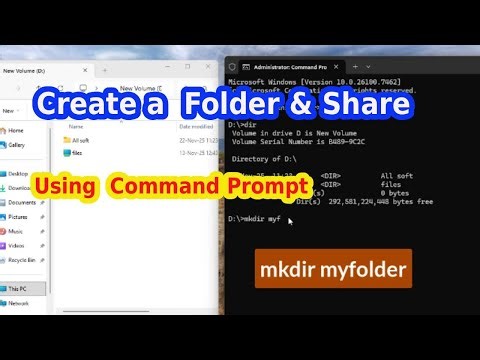 How to Create a Folder & Share in Windows 11 Using the Command Prompt