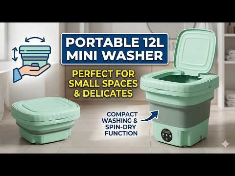 This 12L Portable Mini Washing Machine is a Game Changer! (Review & Spin Test)