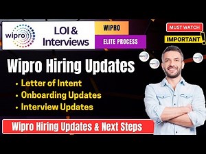 🔥 Wipro Hiring Updates | Elite Interview, LOI, and Onboarding News! | Complete Details discussed