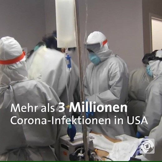 Allein am Dienstag waren in den USA mehr als 60.000 Neuinfektionen registriert worden - der bislang größte Anstieg in einem Land innerhalb eines Tages. | tagesschau