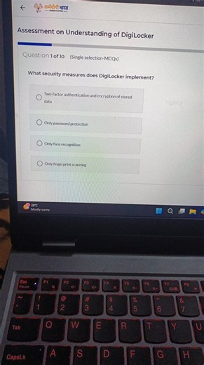What security measures does DigiLocker implement?  A. Two-facto... | Filo