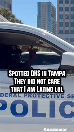 Democrats keep telling me that ICE is gonna deport me because I’m Latino…So today I spotted three DHS vehicles in Tampa, pulled up right next to one, waved the officer down and thanked him for his service — basically drawing attention to myself. And guess what happened?Nothing.He just smiled, politely waved back, and drove off.I wasn’t stopped.I wasn’t questioned.I wasn’t detained.I wasn’t investigated.And I definitely wasn’t deported.Wait a second… are you telling me Democrats have been lying t
