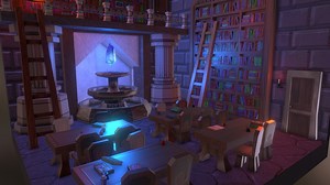 Library - 3D model by Hanaphi