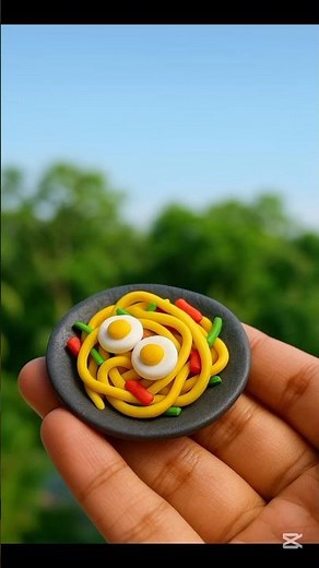 Realistic Miniature Noodles Made with Clay | #clayart #craft #claycraft