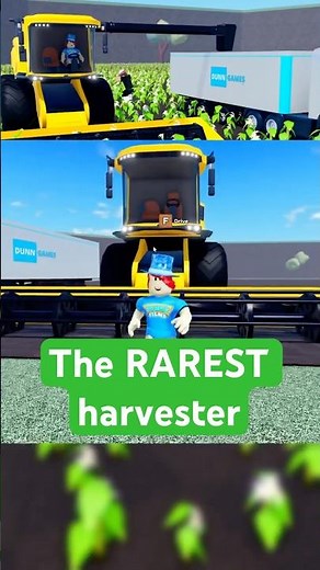 Farming with the rare NA CR10 harvester in Farming and Friends in Roblox #farming #roblox #faf