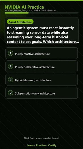 #NCP_AAI PT01 Q001 An agentic system must react instantly to streaming sensor data while #nvidia