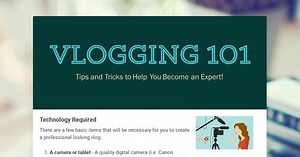 Vlogging 101