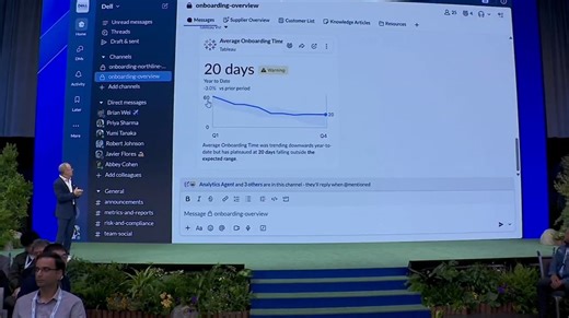 4.4K views · 37 reactions | Tableau drives faster decisions and actions for the agentic enterprise: ask, see, understand, act—on one platform. See how Dell uses Tableau to supercharge their supplier onboarding process. Catch the latest from the Dreamforce main keynote with Marc Benioff at #DF25: sforce.co/3IKpNfd | Tableau Software | Facebook