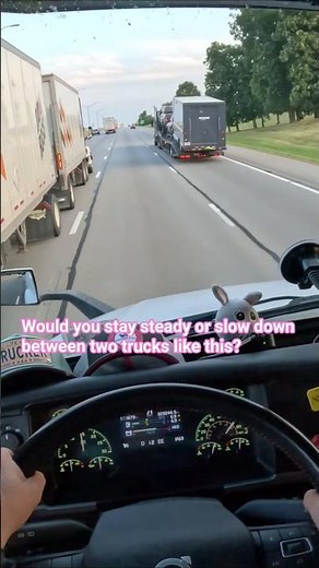 POV Truck Driving USA | Between Two Giants at 75 mph #shorts