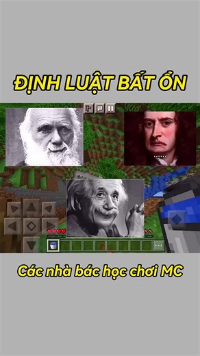 Khi Các Nhà Khoa Học Chơi MC 🔬🎮🤯 #minecraft #charlesdarwin #newton #xuhuong #o2gamevui