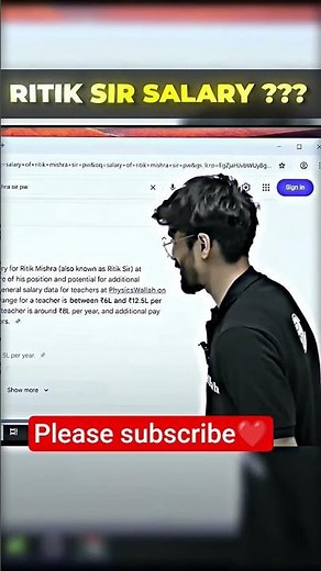 ￼Ritik Sir Salary 💥😱 #alakhpandey #physicswallah #pw #ritik #salary