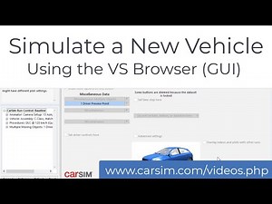 Simulate a New Vehicle: Using the VS Browser (GUI)