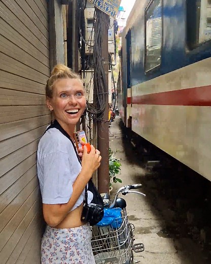 This is what it's like to visit the famous train street in Hanoi 😮🚂 | LADbible