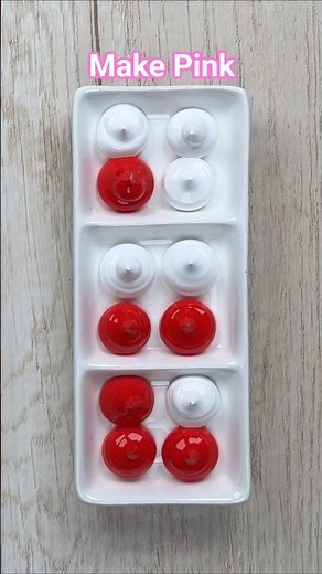 Which Pink Do You Like the Most? Red and White Color Mixing ASMR