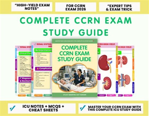 CCRN Study Guide PDF | Icu Nursing Notes, Critical Care Cheat Sheet, Neuro ICU, Cardiac, Respiratory, Mcqs Practice, Nursing Exam Prep - Etsy