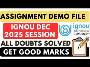 IGNOU Assignment file Demo DEC 2025 Session | IGNOU Dec 2025 Assignment kaise banaye