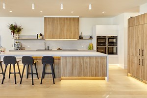 The Block Kitchens: Curved Island, Green Cabinets & Missing Power Points