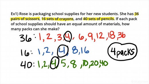 How to Solve Greatest Common Factor Word Problems | Algebra | Study.com