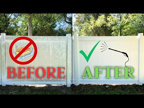 HOW TO CLEAN YOUR VINYL FENCE | VERY EASY | NO SCRUBBING!
