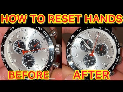 How to Reset Chronograph Hands on TISSOT Watch in the middle 