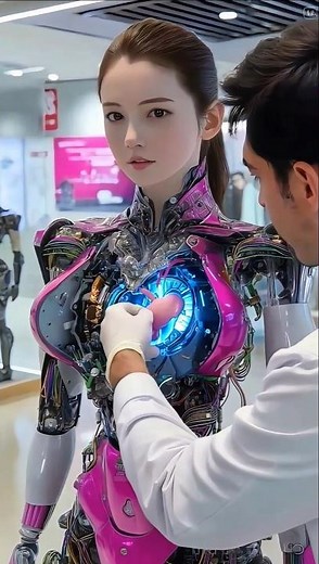 Guy Tries Out the Newest Girlfriend Robot at the Expo.